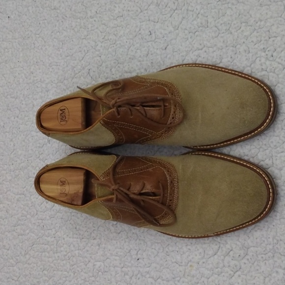 Martin Dingman Tan/Brown Suede Saddle Shoes 10 M - Picture 3 of 14